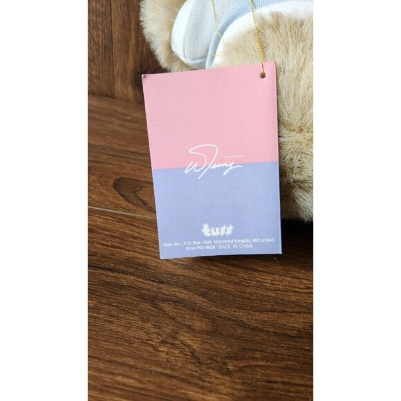 Vintage William Tung 1993 Edward Easter Wooden Bear Holiday Decor - Picture 10 of 10